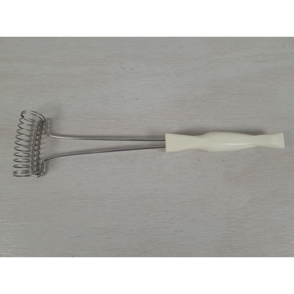 Cutco Mix-Stir Whisk Pearl White handle White Swirl Handle Stainless Steel